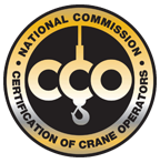 National Commission Certification Of Crane Operators logo; Eastland Crane is NCCCO certified.