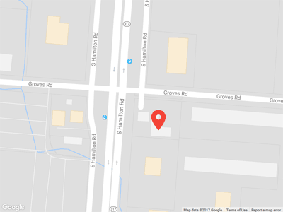 Map showing location of Eastland Crane at 2190 S. Hamilton Road at I-70, Columbus, OH.